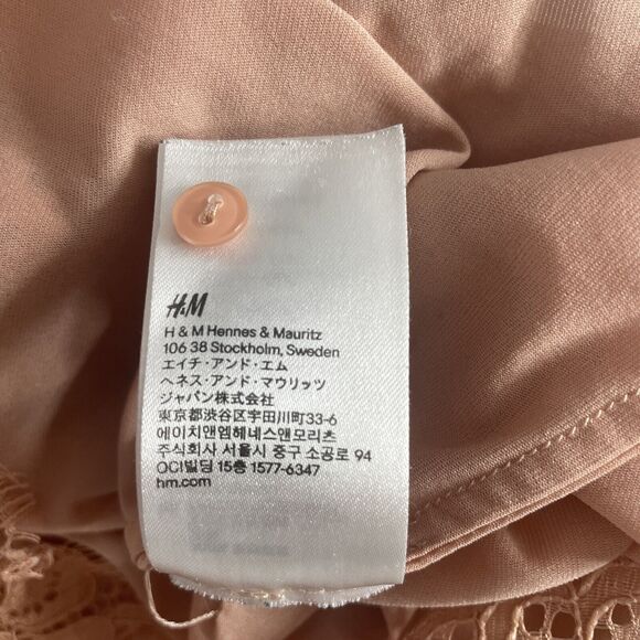H&M Top Women's 6 Pink Sleeveless Keyhole - Picture 11 of 11